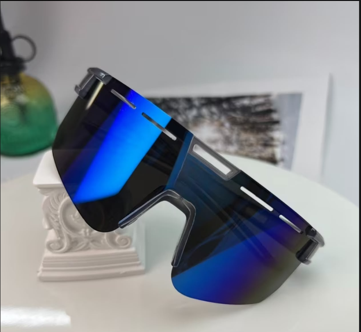 Transparent frame blue mercury