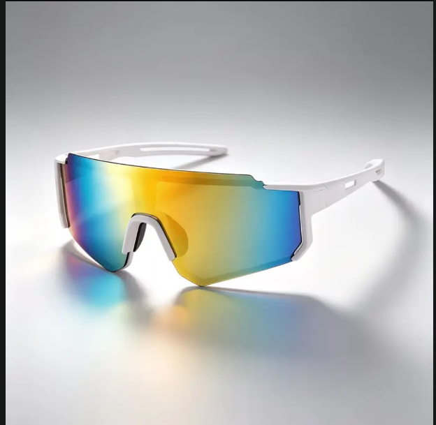 White frame orange lens