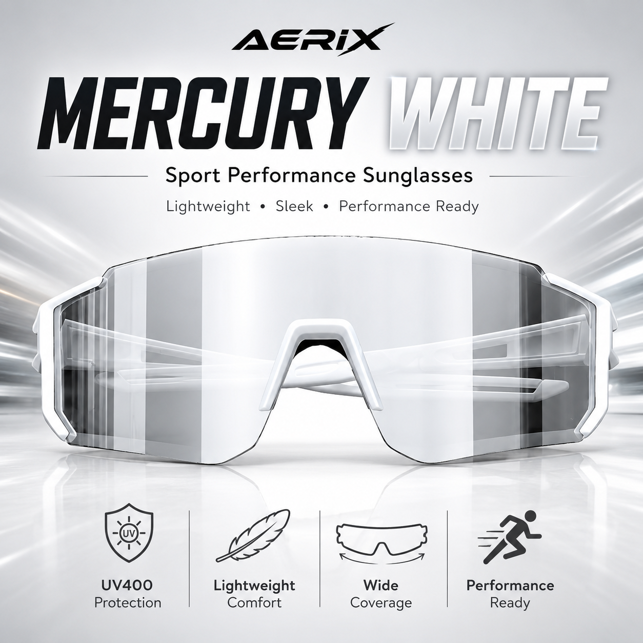 White frame white mercury