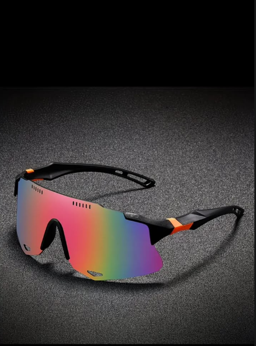 Black framed purple lens